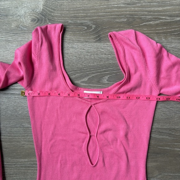 NEW Meshki Birdie Long Sleeve Knit Mini Dress in Bubblegum XXS - Picture 10 of 14